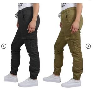 Women’s black cargo joggers Size L